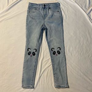 Girls' Panda Knee Mid-Rise Jeggings - Cat & Jack 6